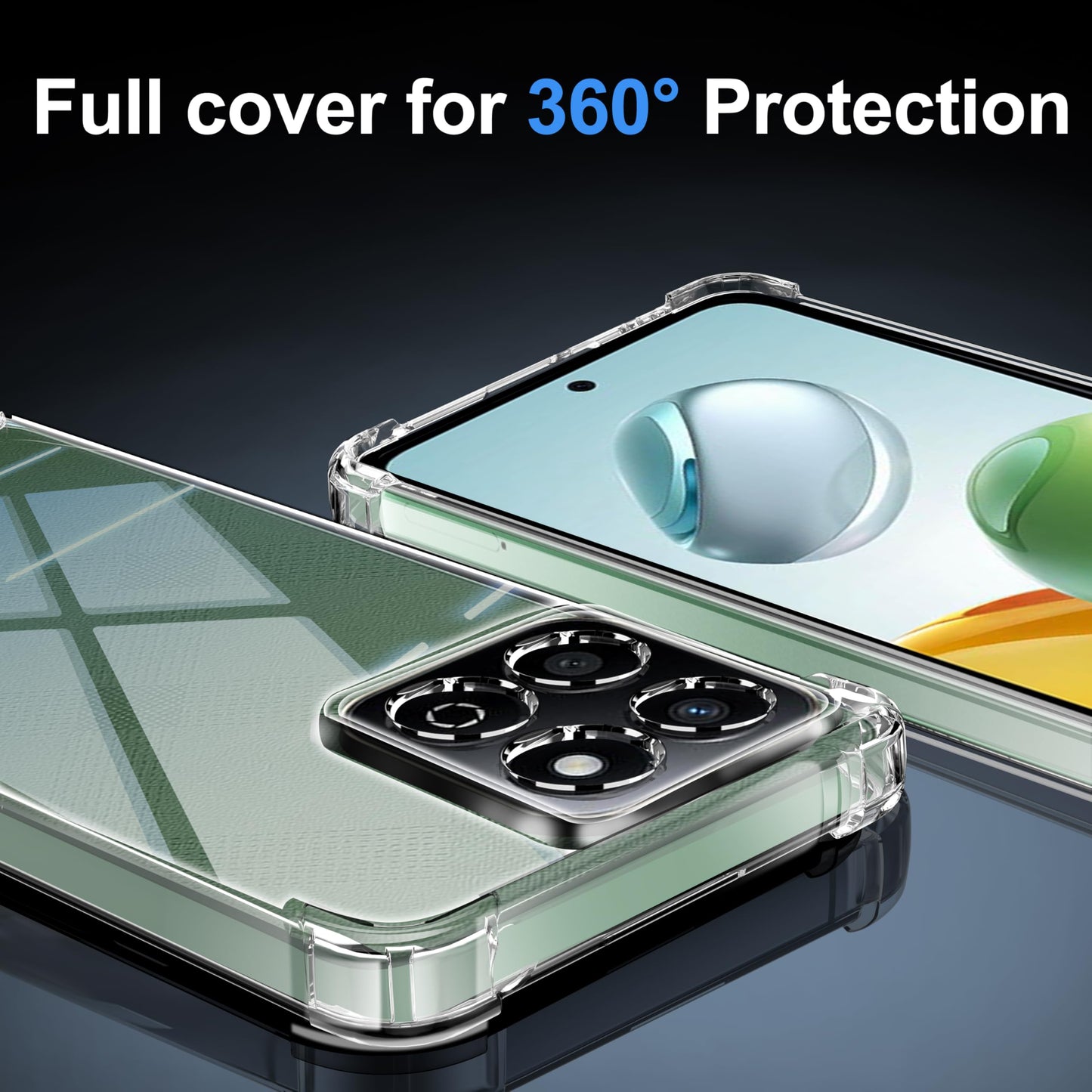 Tentoki Crystal Clear Case for Honor 200 Smart