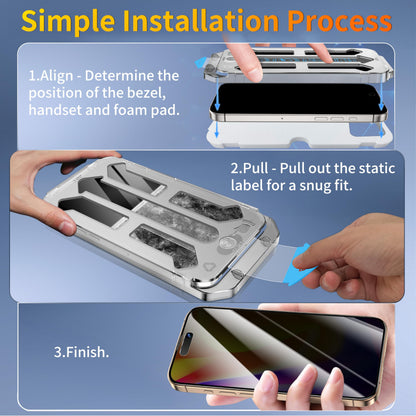 Tentoki Flash Fit Pro Privacy Glass for iPhone 15 Pro Max - 2 Pack