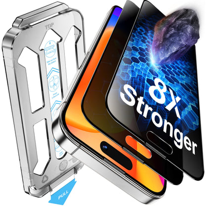 Tentoki Flash Fit Pro Privacy Glass for iPhone 15 Pro Max - 2 Pack