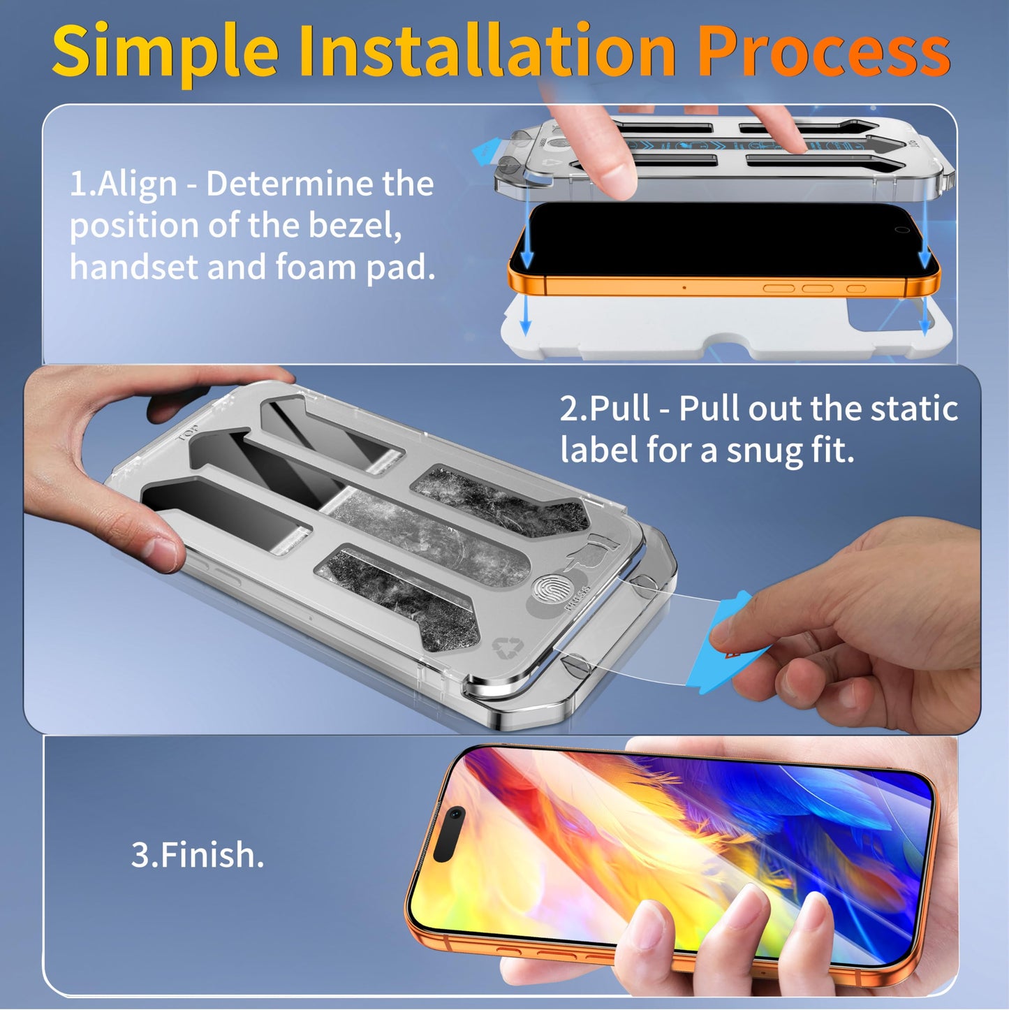 Tentoki Flash Fit Pro HD Clear Glass for iPhone 17 Pro - 2 Pack