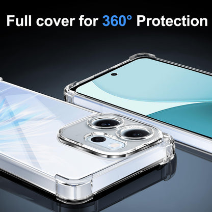 Tentoki Crystal Clear Protection Kit for Oppo Reno 14 F 5G / OPPO Reno 14 FS - Case + 2 HD Glass