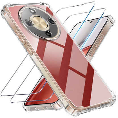Tentoki Crystal Clear Protection Kit for Honor Magic 8 Lite - Case + 2 HD Glass