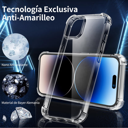 Tentoki Crystal Clear Protection Kit for iPhone 14 Pro - Case + 2 HD Glass