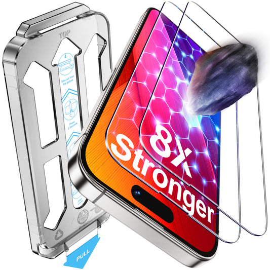 Tentoki Flash Fit Pro HD Clear Glass for iPhone 14 Pro Max - 2 Pack
