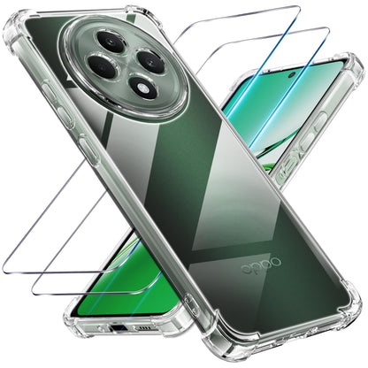 Tentoki Crystal Clear Protection Kit for OPPO Reno 12 FS 5G / OPPO Reno 12 F 5G - Case + 2 HD Glass