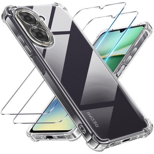 Tentoki Crystal Clear Protection Kit for Xiaomi Redmi A5 4G -欧版 173,3 mm - Case + 2 HD Glass