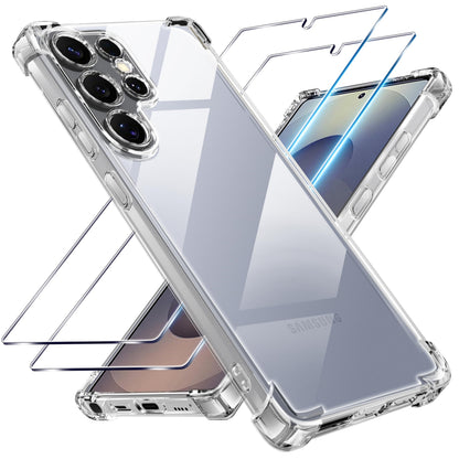 Tentoki Crystal Clear Protection Kit for Samsung Galaxy S25Ultra - Case + 2 HD Glass