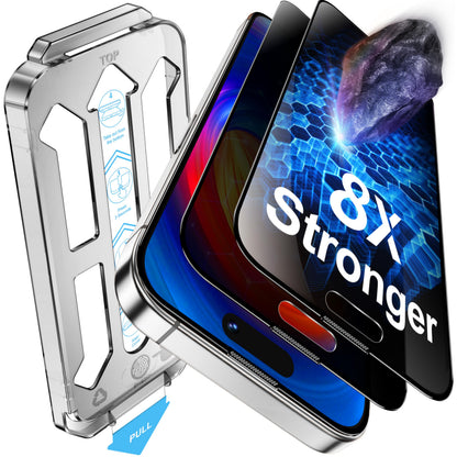 Tentoki Flash Fit Pro Privacy Glass for iPhone 15 Plus / 16 Plus - 2 Pack