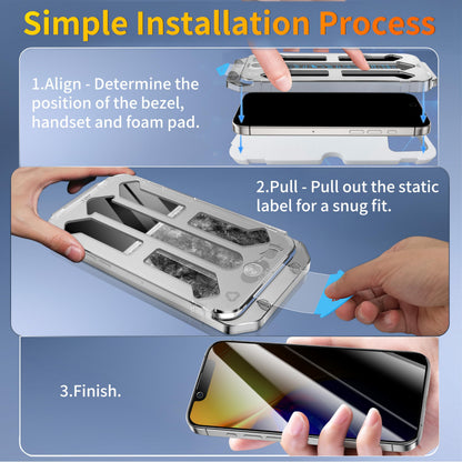 Tentoki Flash Fit Pro Privacy Glass for iPhone 13 Pro Max / iPhone 14 Plus - 2 Pack