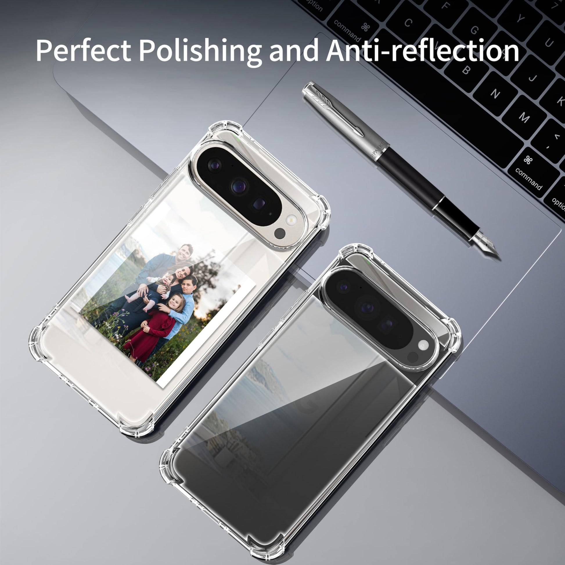 Tentoki Crystal Clear Case for Google Pixel 9 / 9 Pro