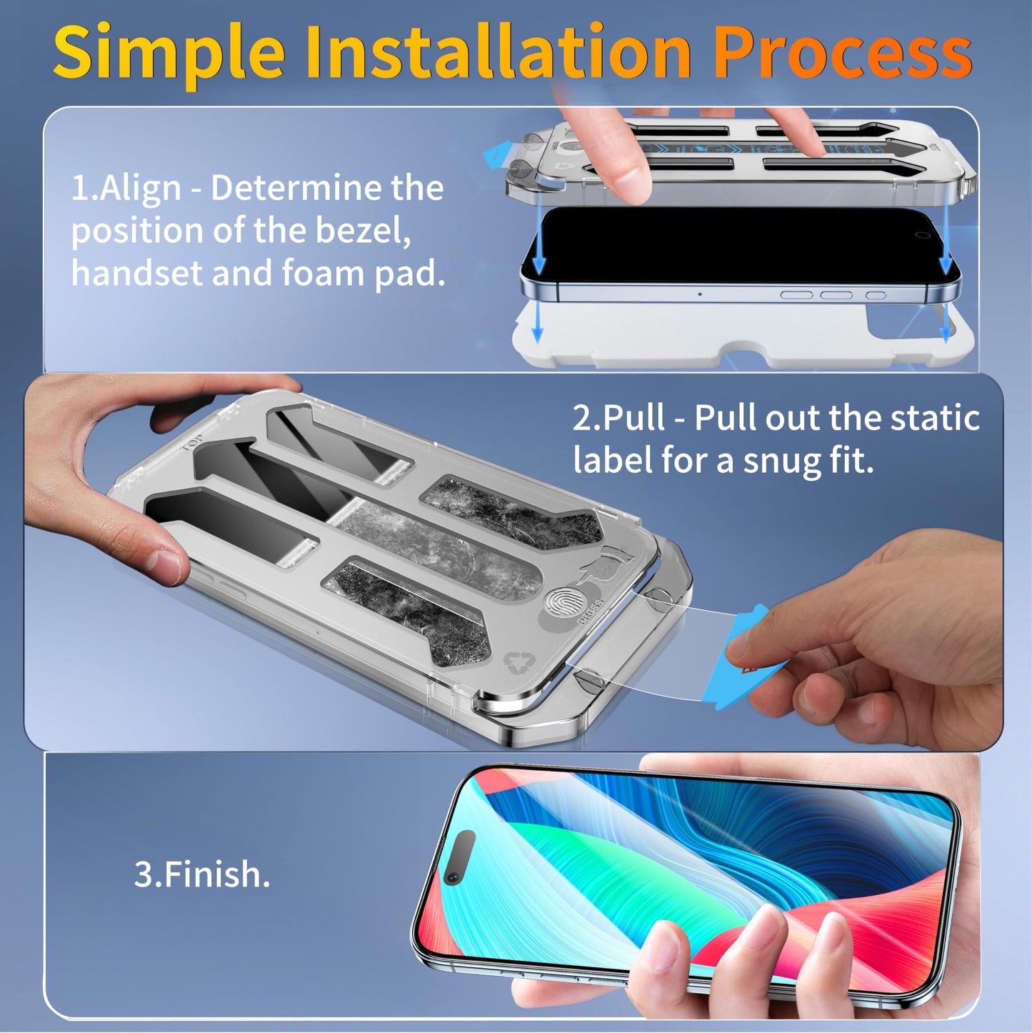 Tentoki Flash Fit Pro HD Clear Glass for iPhone 17 Air - 2 Pack