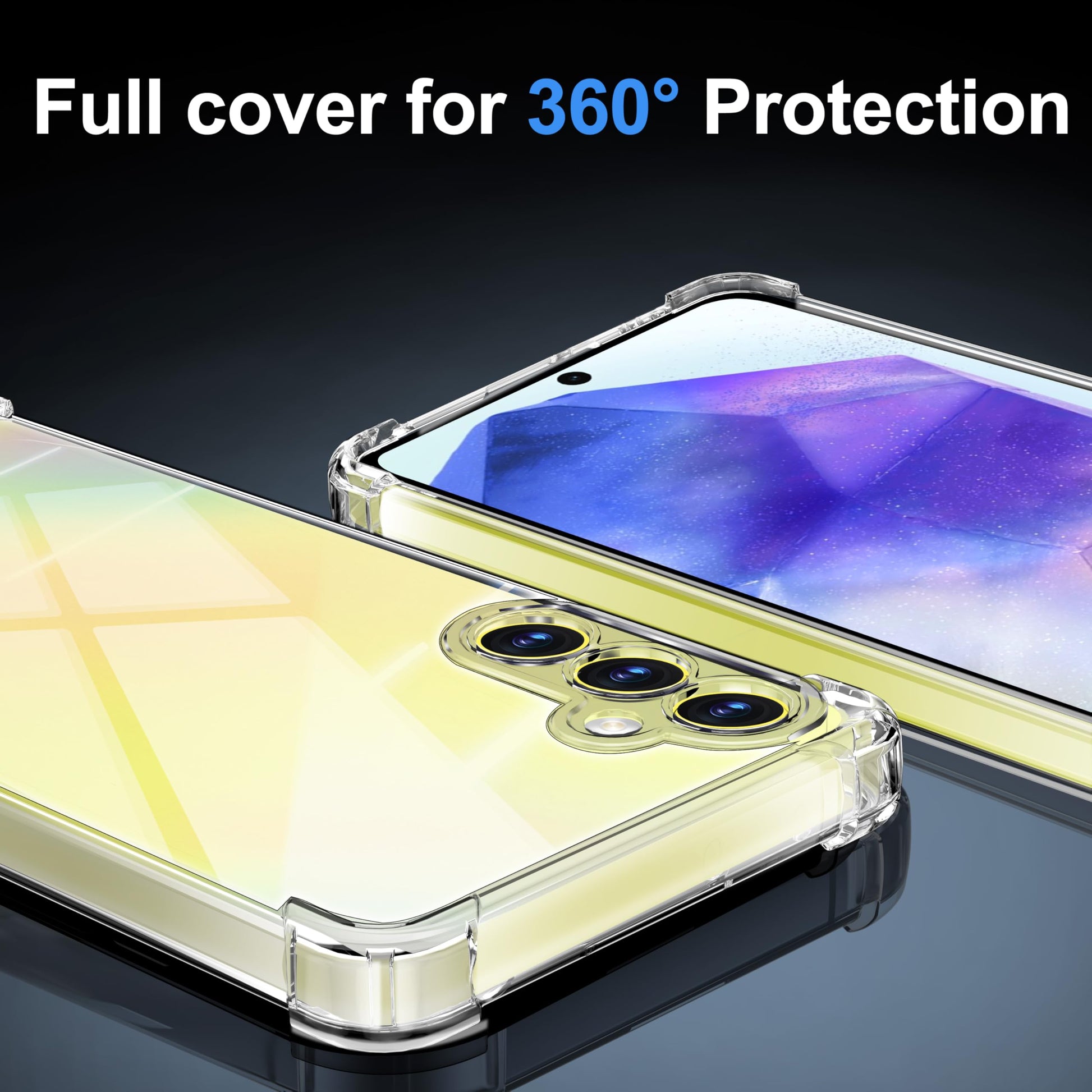 Tentoki Crystal Clear Case for Samsung Galaxy A55 5G