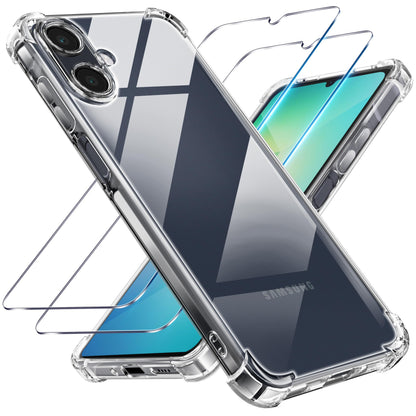 Tentoki Crystal Clear Protection Kit for Samsung Galaxy A06 - Case + 2 HD Glass