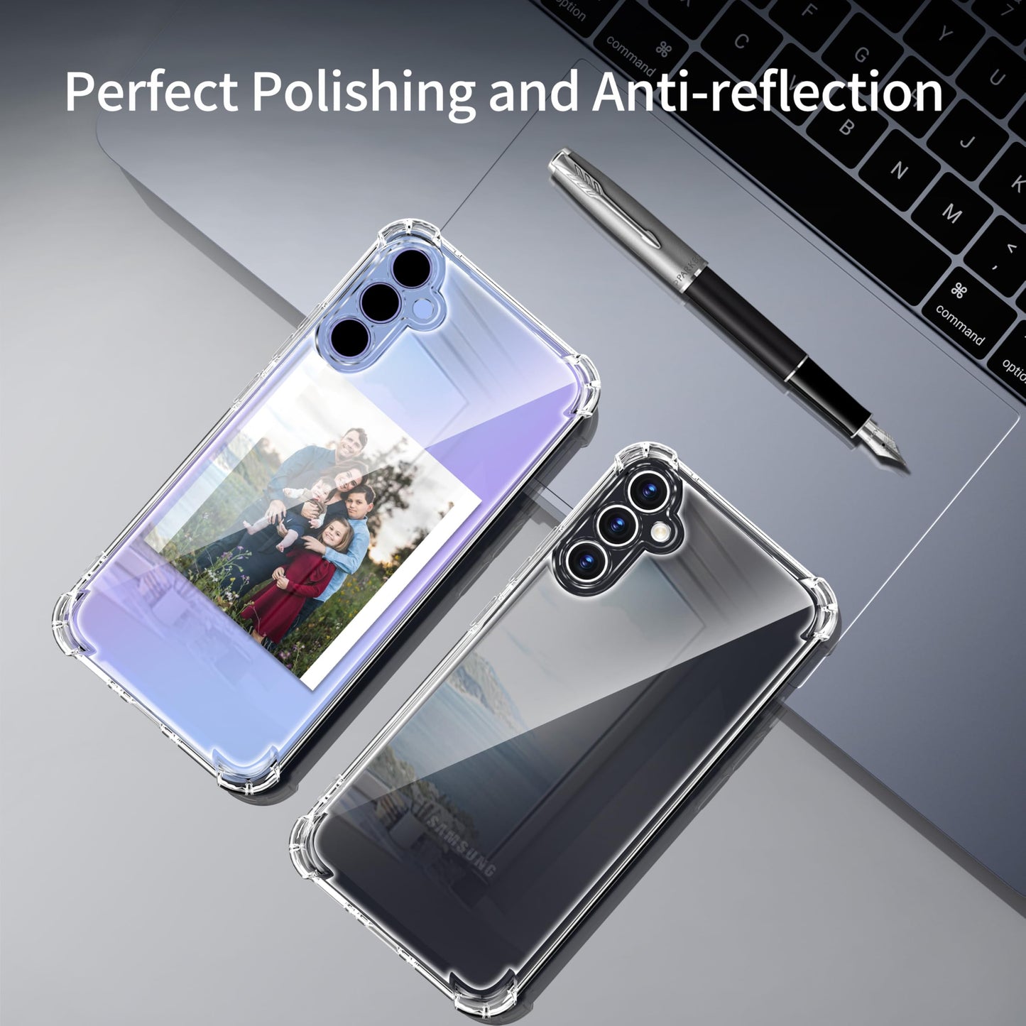 Tentoki Crystal Clear Protection Kit for Samsung Galaxy A34 5G - Case + 2 HD Glass