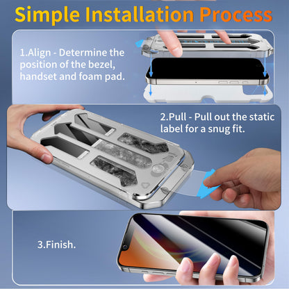 Tentoki Flash Fit Pro Privacy Glass for iPhone 13 / 13 Pro / 14 / 16e - 2 Pack