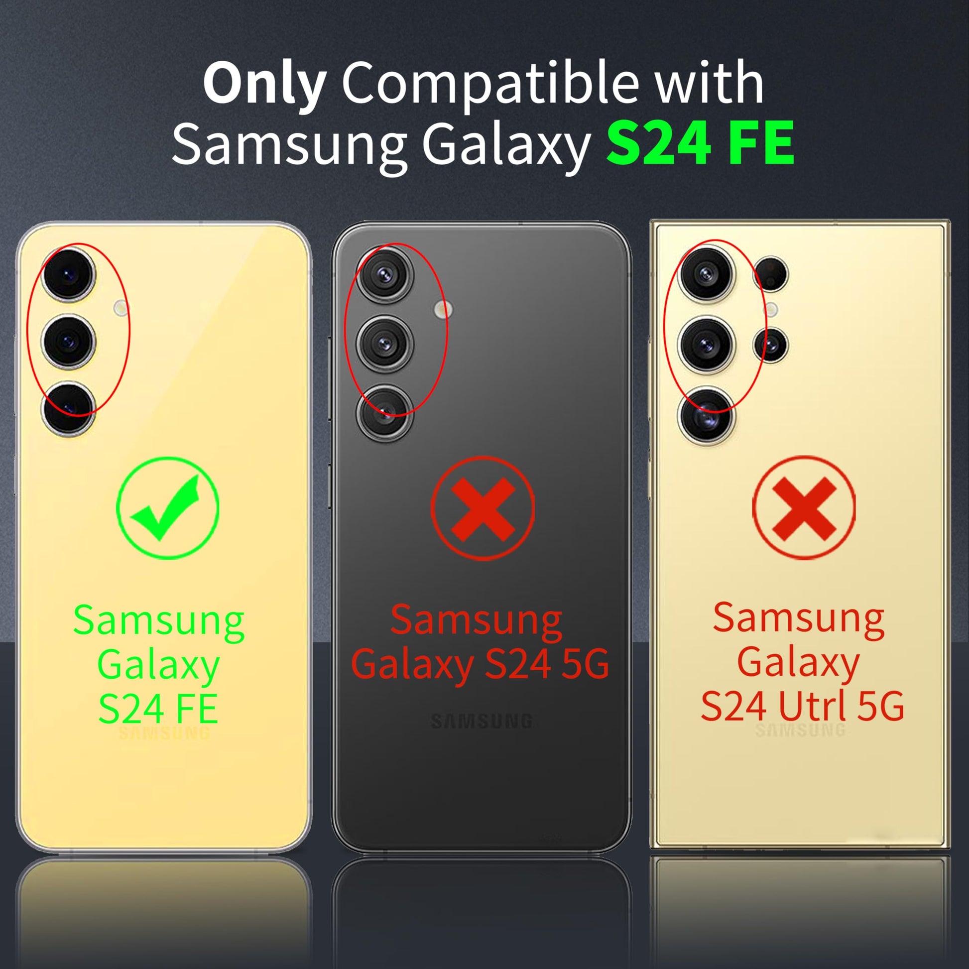 Tentoki Crystal Clear Case for Samsung Galaxy S24 FE