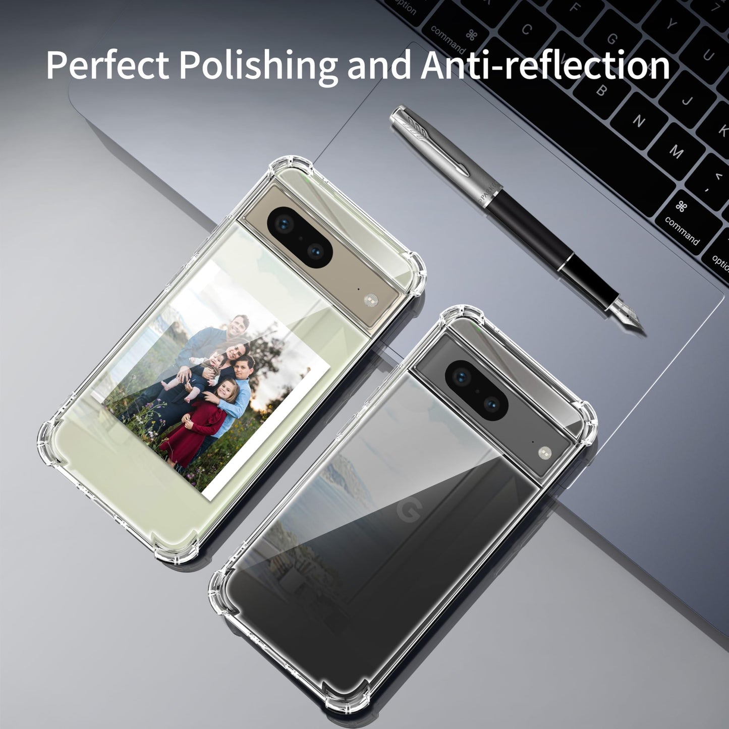 Tentoki Crystal Clear Case for Google Pixel 7