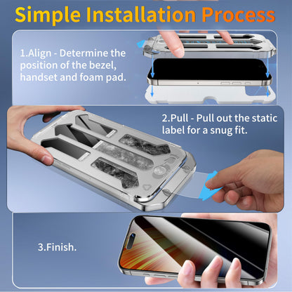 Tentoki Flash Fit Pro Privacy Glass for iPhone 14 Pro - 2 Pack