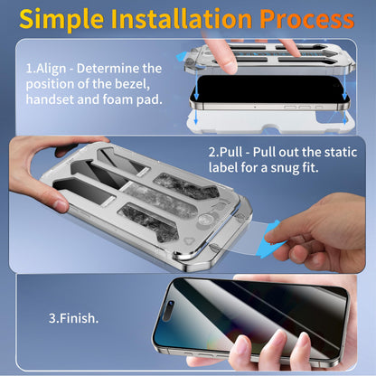 Tentoki Flash Fit Pro Privacy Glass for iPhone 15 / 16 - 2 Pack