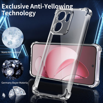 Tentoki Crystal Clear Protection Kit for OPPO Reno 13 FS 5G / 13 F 5G - Case + 2 HD Glass