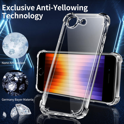 Tentoki Crystal Clear Protection Kit for iPhone SE 2020 / 2022 (iPhone SE 3 / 2)iPhone 7 / 8 - Case + 2 HD Glass