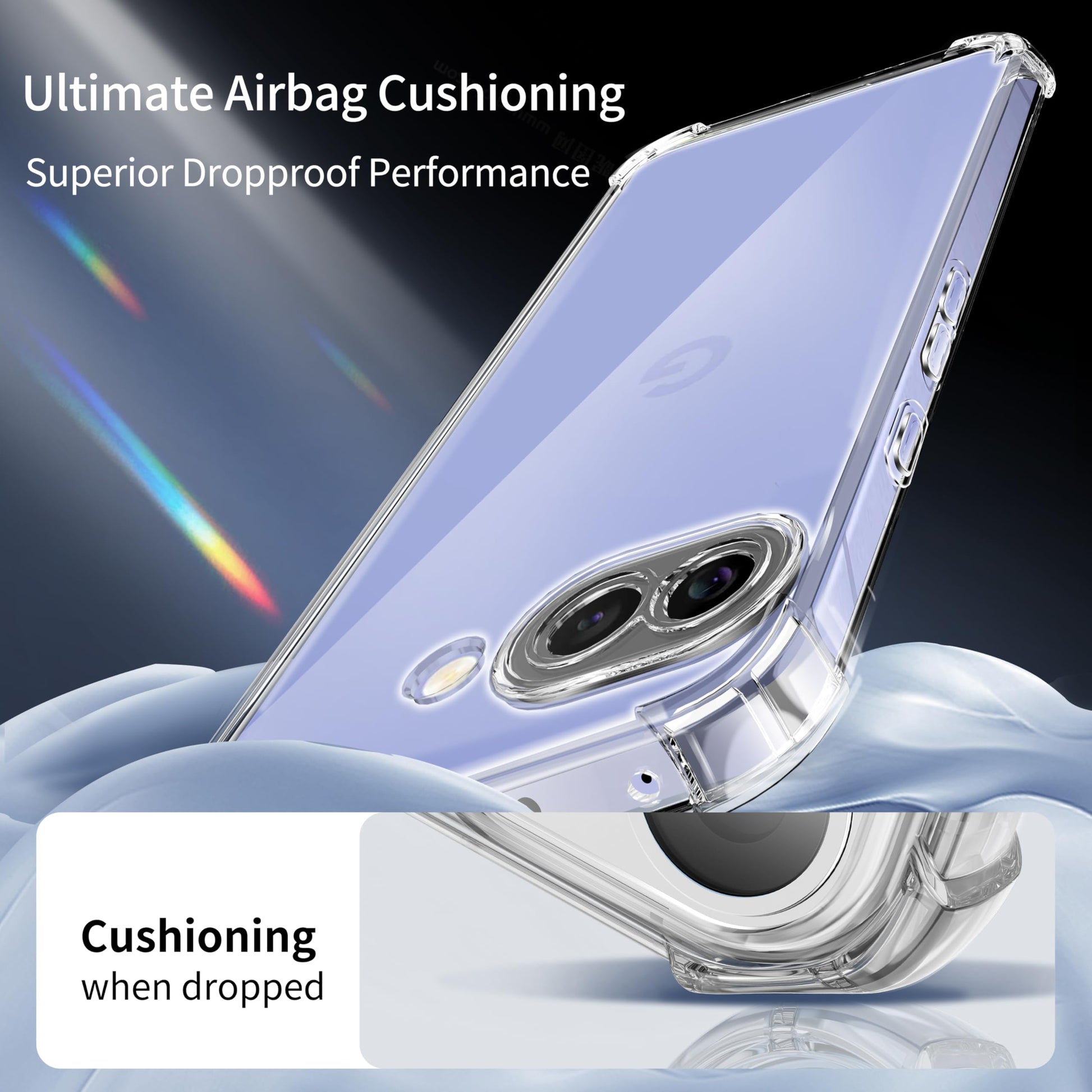 Tentoki Crystal Clear Case for Google Pixel 9A