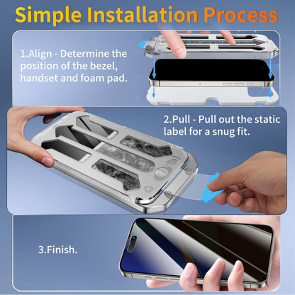 Tentoki Flash Fit Pro Privacy Glass for iPhone 15 Pro - 2 Pack