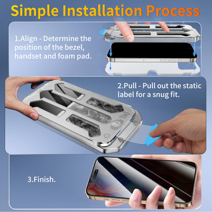 Tentoki Flash Fit Pro Privacy Glass for iPhone 16 Pro Max - 2 Pack