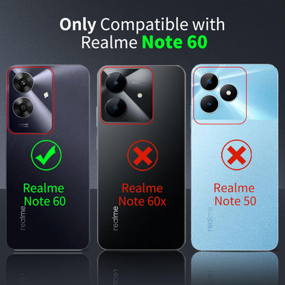 Tentoki Crystal Clear Protection Kit for Realme Note 60 - Case + 2 HD Glass
