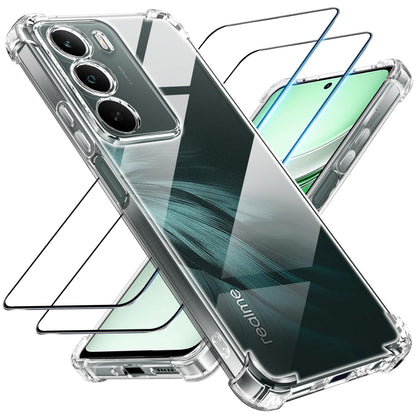 Tentoki Crystal Clear Protection Kit for Realme C71 - Case + 2 HD Glass