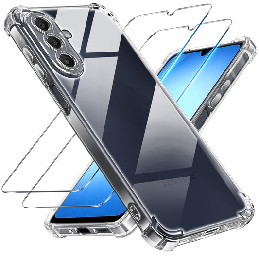 Tentoki Crystal Clear Protection Kit for Samsung Galaxy A17 5G - Case + 2 HD Glass