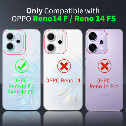 Tentoki Crystal Clear Protection Kit for Oppo Reno 14 F 5G / OPPO Reno 14 FS - Case + 2 HD Glass