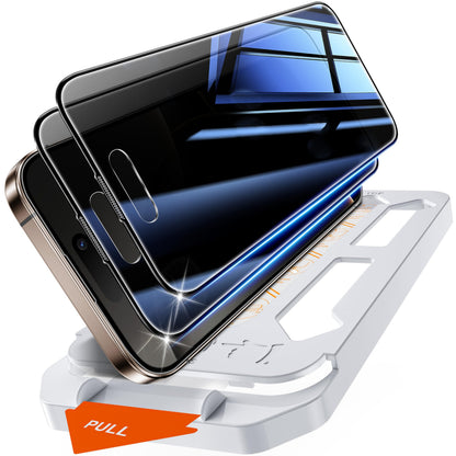 Tentoki Flash Fit Classic Privacy Glass for iPhone 16 Pro / iPhone 17 - 2 Pack