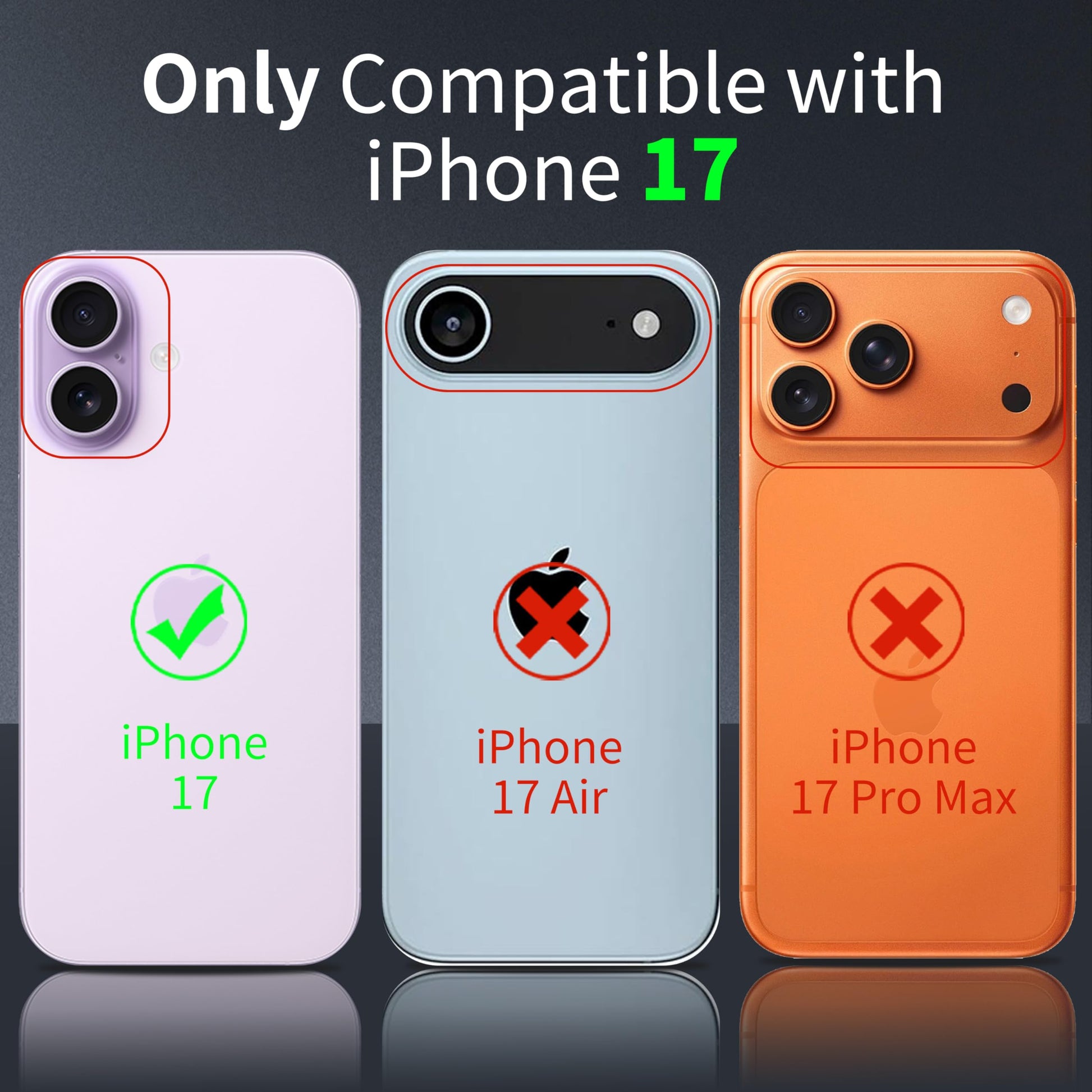 Tentoki Crystal Clear Case for iPhone 17