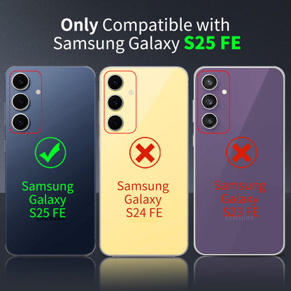 Tentoki Crystal Clear Protection Kit for Samsung Galaxy S25 FE - Case + 2 HD Glass