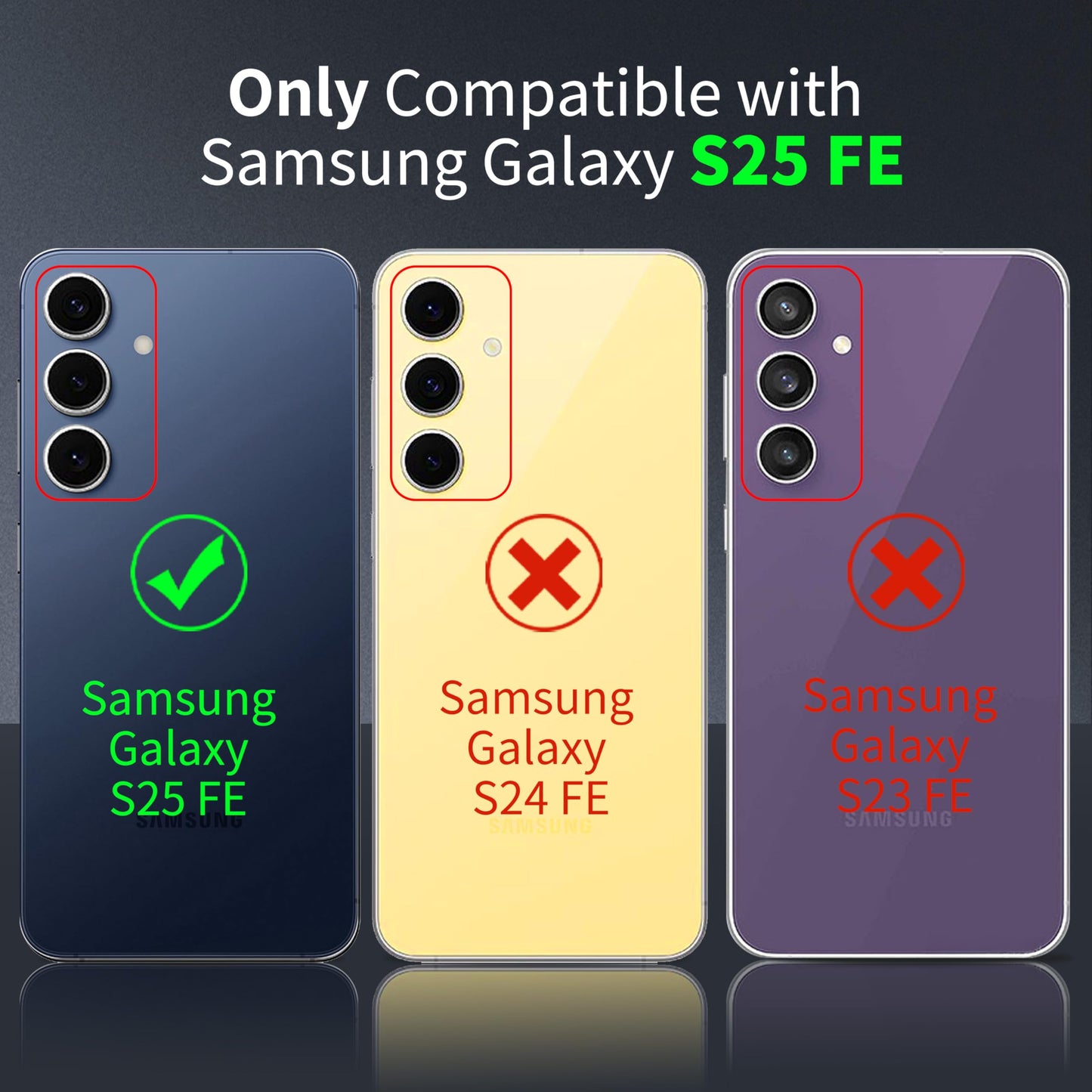 Tentoki Crystal Clear Case for Samsung Galaxy S25 FE