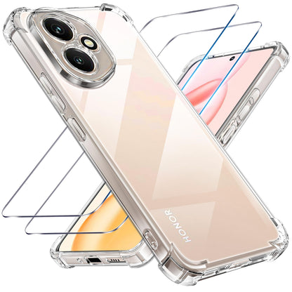 Tentoki Crystal Clear Protection Kit for Honor 400 5G 国外版 - Case + 2 HD Glass