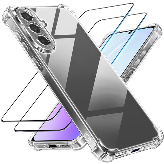 Tentoki Crystal Clear Protection Kit for Samsung Galaxy A37 - Case + 2 HD Glass