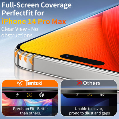 Tentoki Flash Fit Pro HD Clear Glass for iPhone 14 Pro Max - 2 Pack