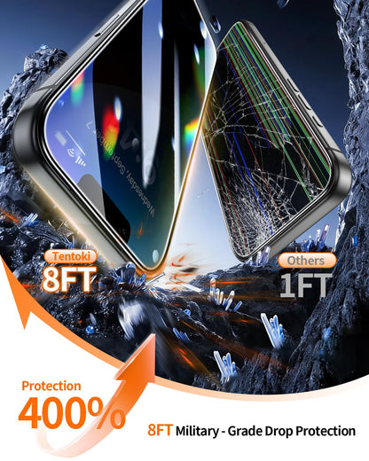Tentoki Flash Fit Pro Premium Privacy Glass for iPhone 13 Pro Max / iPhone 14 Plus - 2 Pack