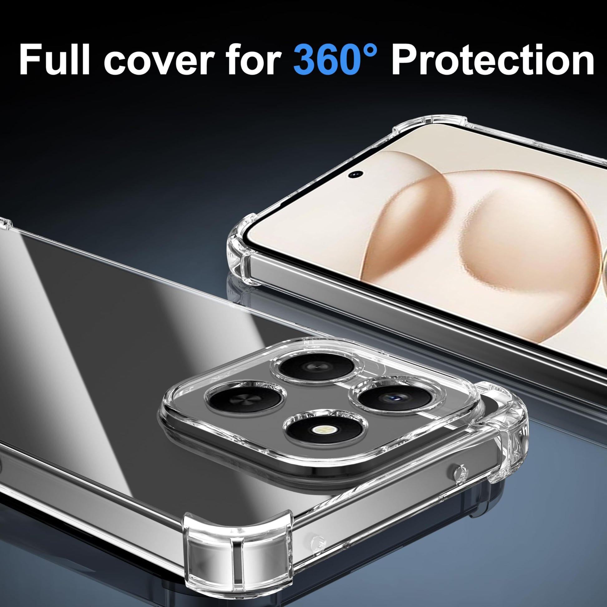Tentoki Crystal Clear Case for Honor 400 Smart