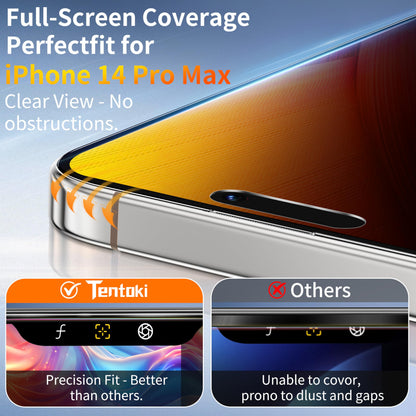 Tentoki Flash Fit Pro Privacy Glass for iPhone 14 Pro Max - 2 Pack