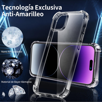 Tentoki Crystal Clear Protection Kit for iPhone 14 Pro Max - Case + 2 HD Glass
