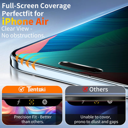 Tentoki Flash Fit Pro Privacy Glass for iPhone 17 Air - 2 Pack