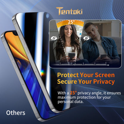 Tentoki Flash Fit Pro Privacy Glass for iPhone 13 Pro Max / iPhone 14 Plus - 2 Pack