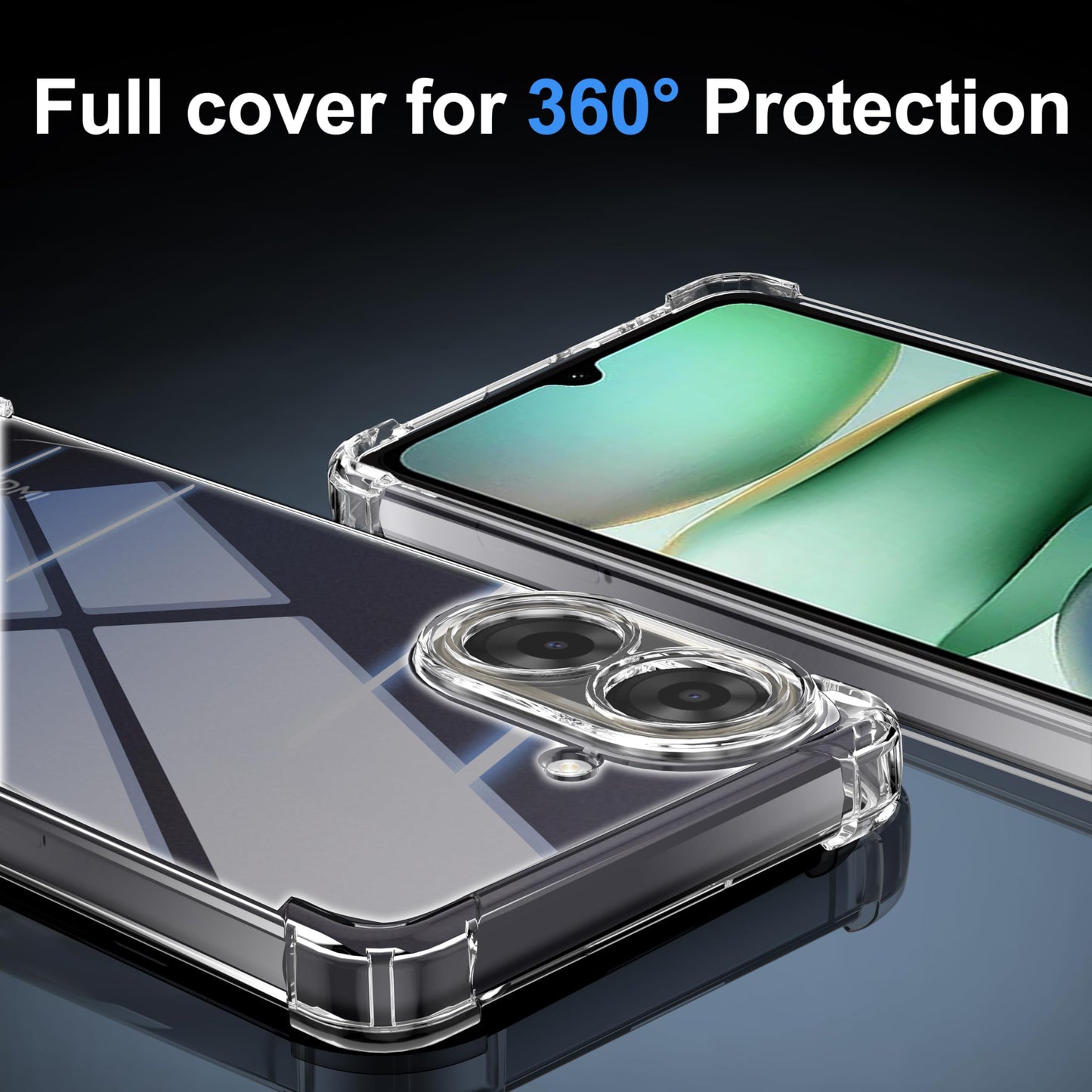 Tentoki Crystal Clear Protection Kit for Xiaomi Redmi A5 4G -欧版 173,3 mm - Case + 2 HD Glass