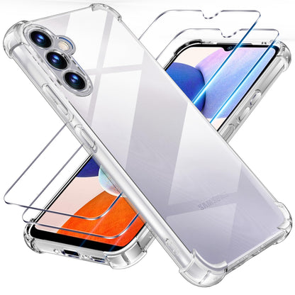 Tentoki Crystal Clear Protection Kit for Samsung Galaxy A14 4G / 5G - Case + 2 HD Glass