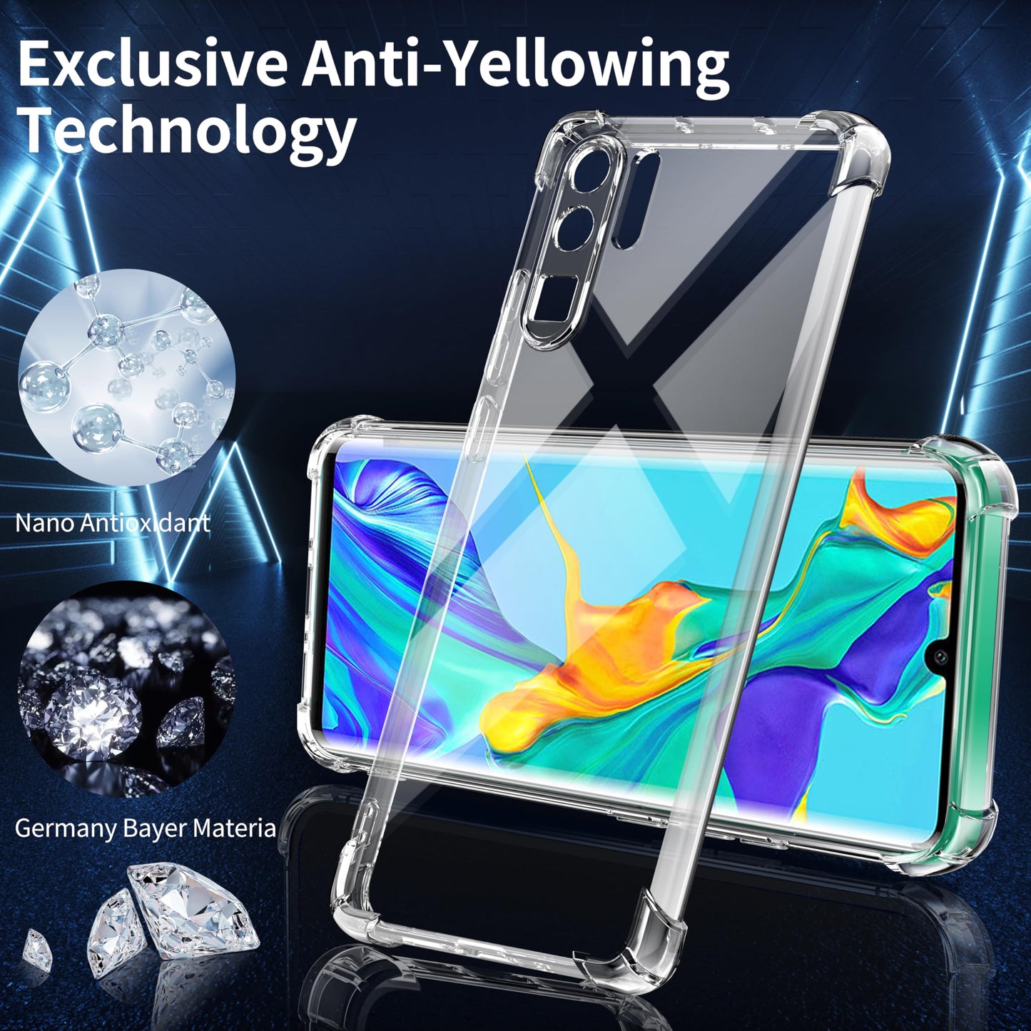 Tentoki Crystal Clear Case for Huawei P30 Pro