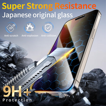 Tentoki Flash Fit Pro Privacy Glass for iPhone 15 Pro Max - 2 Pack