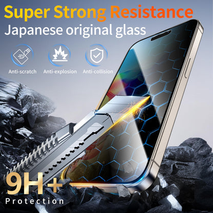 Tentoki Flash Fit Pro Privacy Glass for iPhone 15 / 16 - 2 Pack